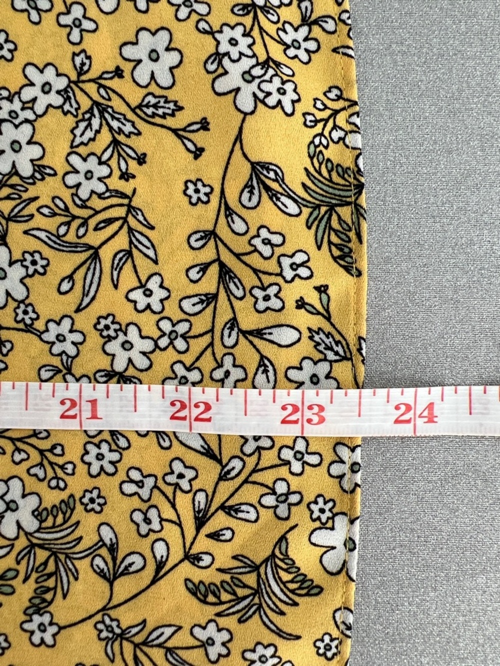 Max Studio Mustard Floral Tie-Neck Peasant Office Blouse Style #A703D31 Size L - Picture 16 of 17